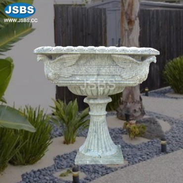 Bird Marble Flower Pot, JS-P039B